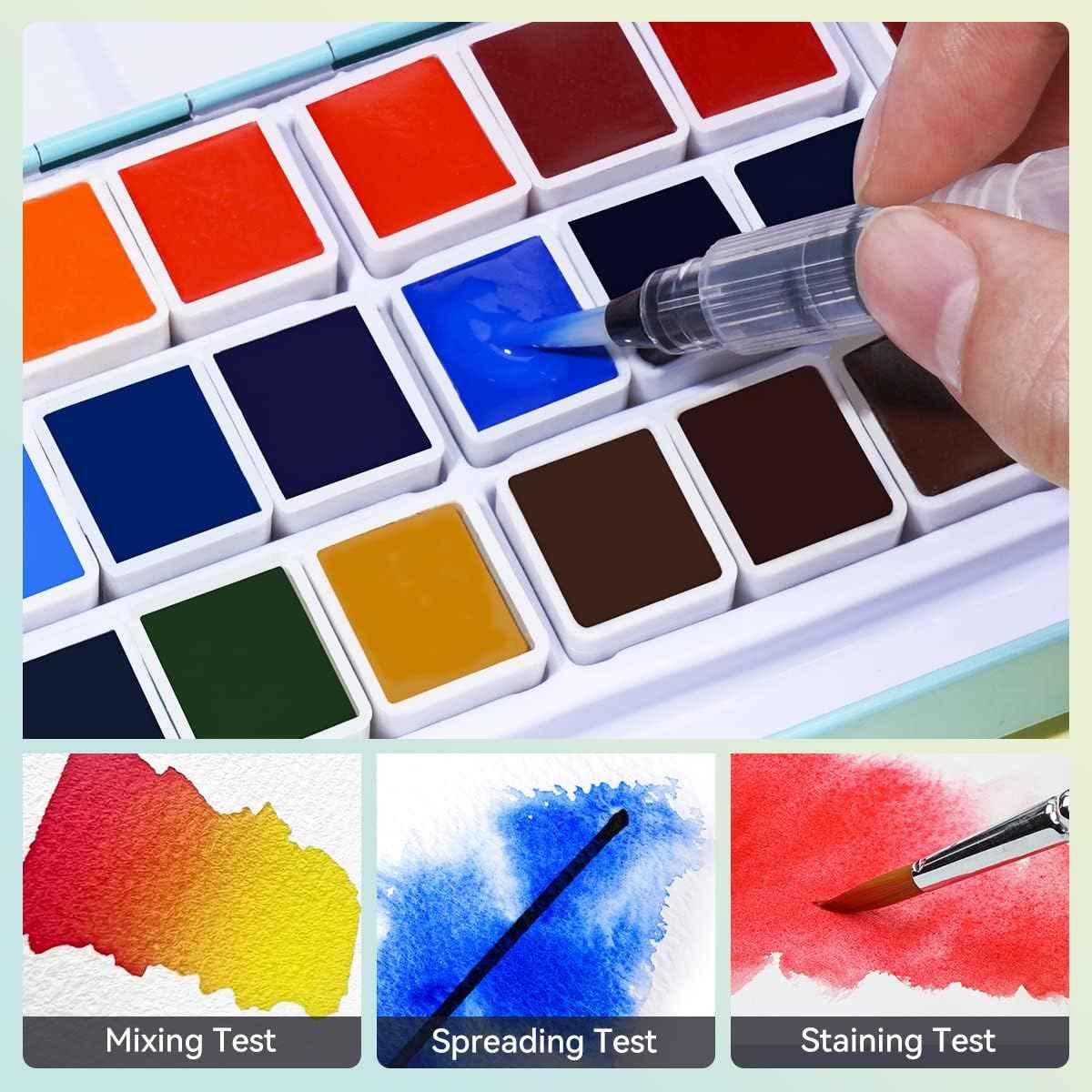Meiliang Watercolor Paint Set,36 Vivid Colors,with Watercolor Brush