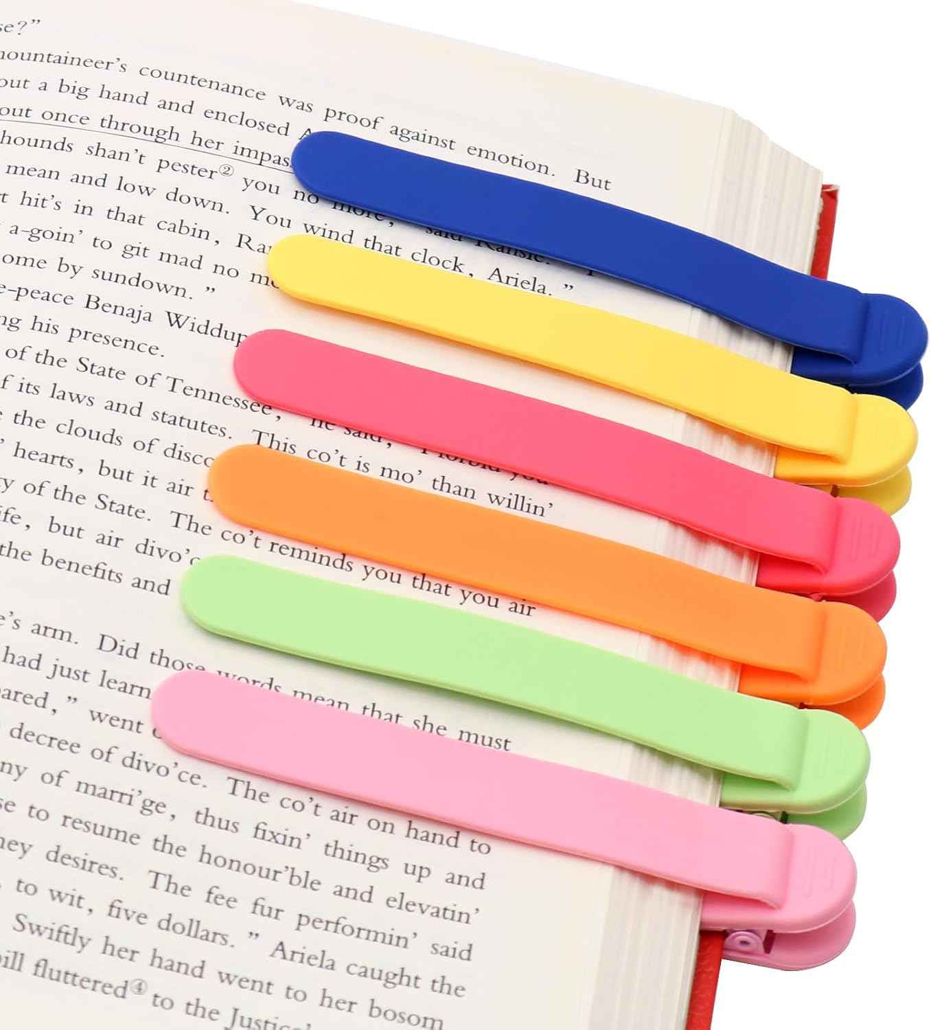 6pcs Automatic Silicone Bookmarks for Reading Women Men Book Lovers