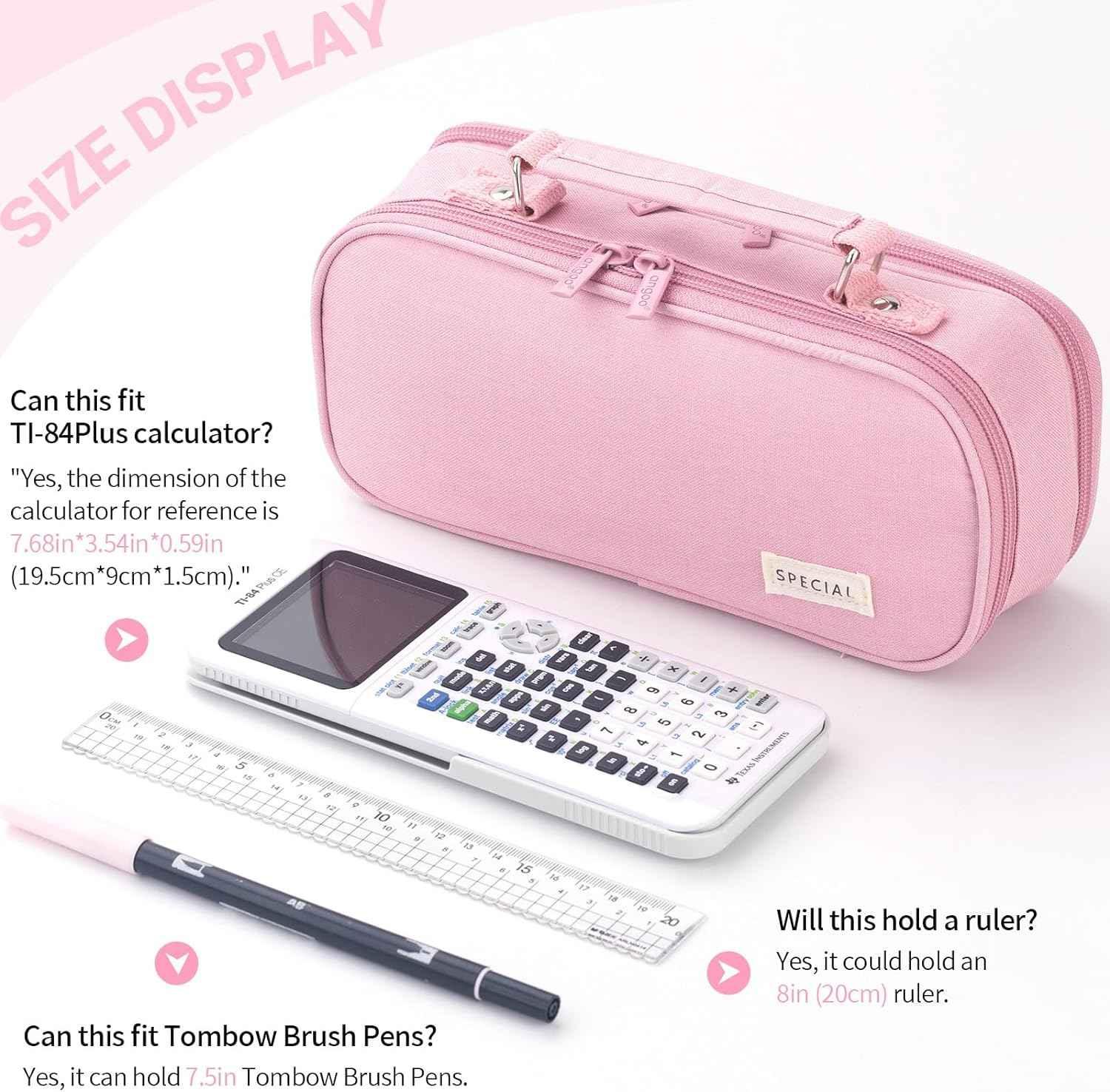 Large capacity pencil case Pencil Pouch Double Zipper Storage Bag