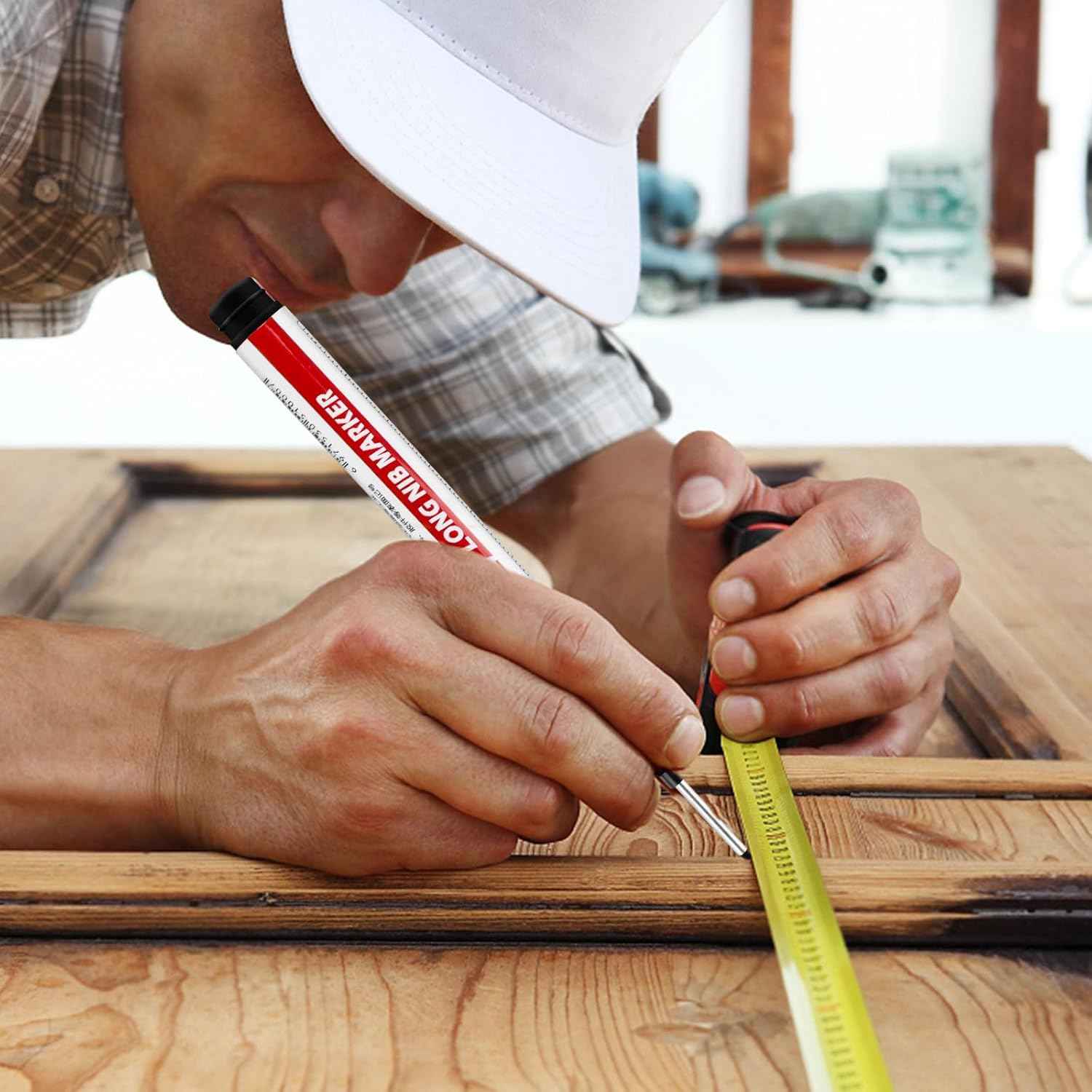 10Pcs Long Head Deep Hole Marker - Long Nib Marker Pen