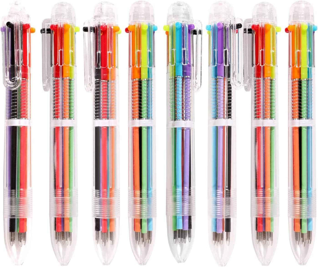 12 Pack 0.5mm 6-in-1 Multicolor Ballpoint Pen