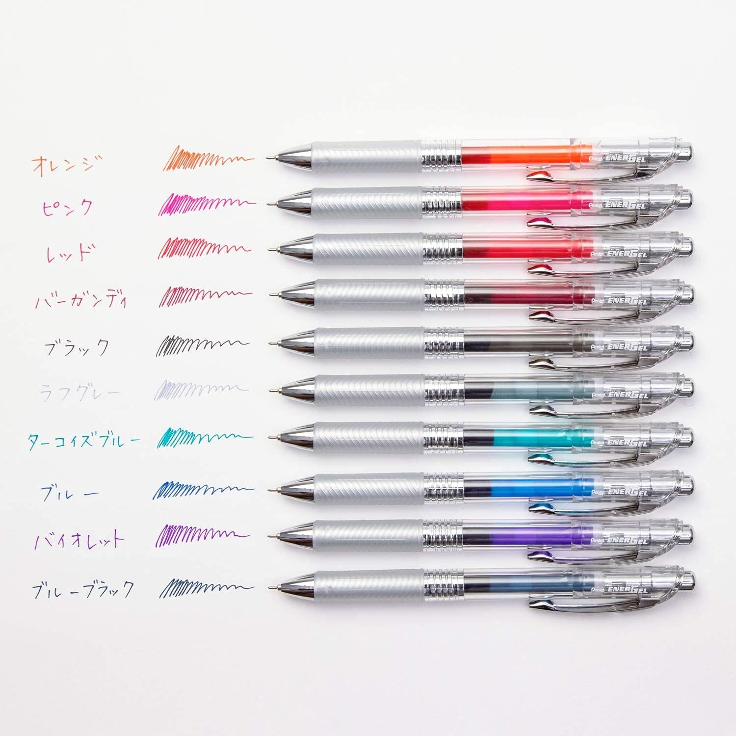 Pentel Energel Infree Gel Ink Ballpoint Pen 0.5mm,Needle Tip 10 Colors