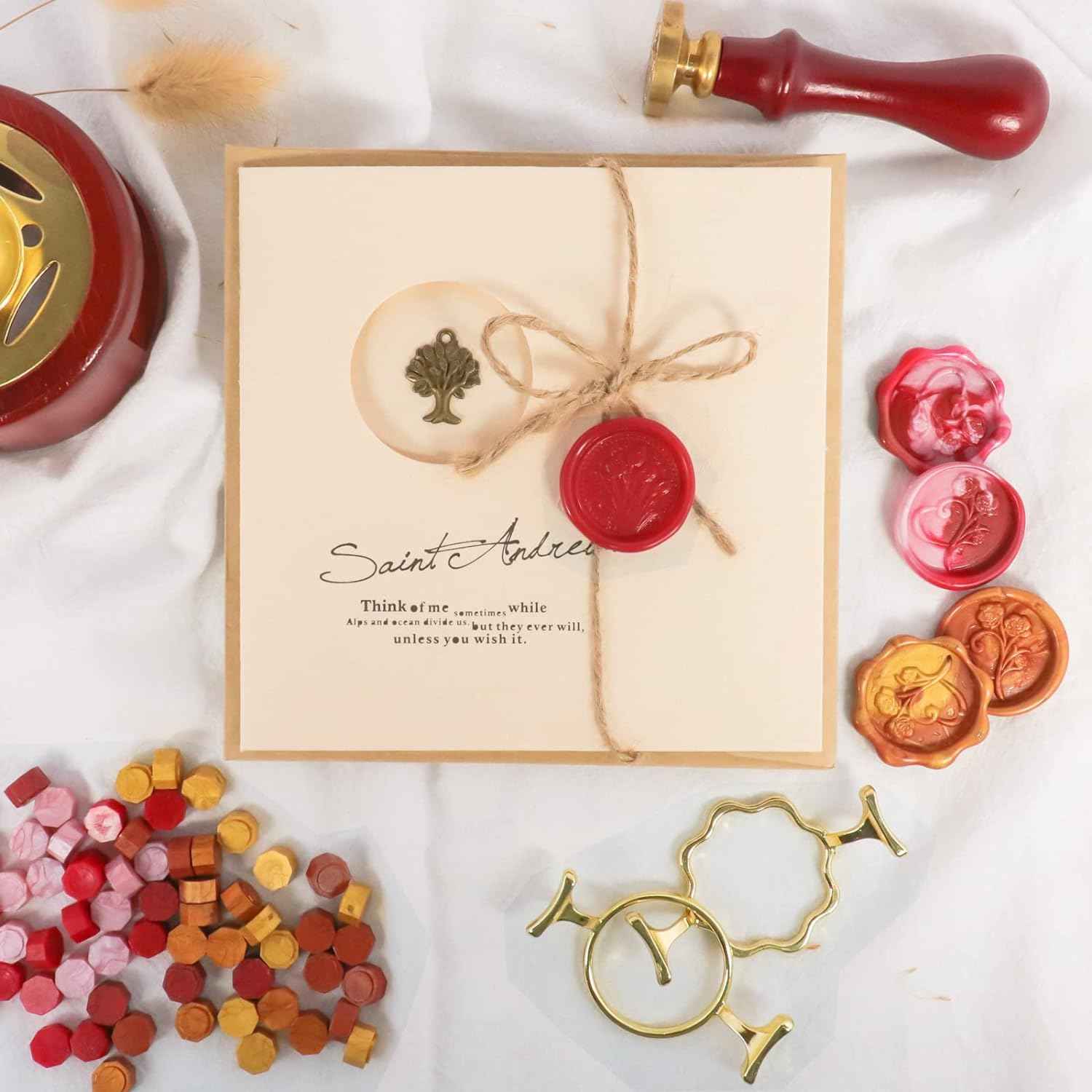 400pcs Wax Seal Kit with 2 Metal Wax Seal Mold