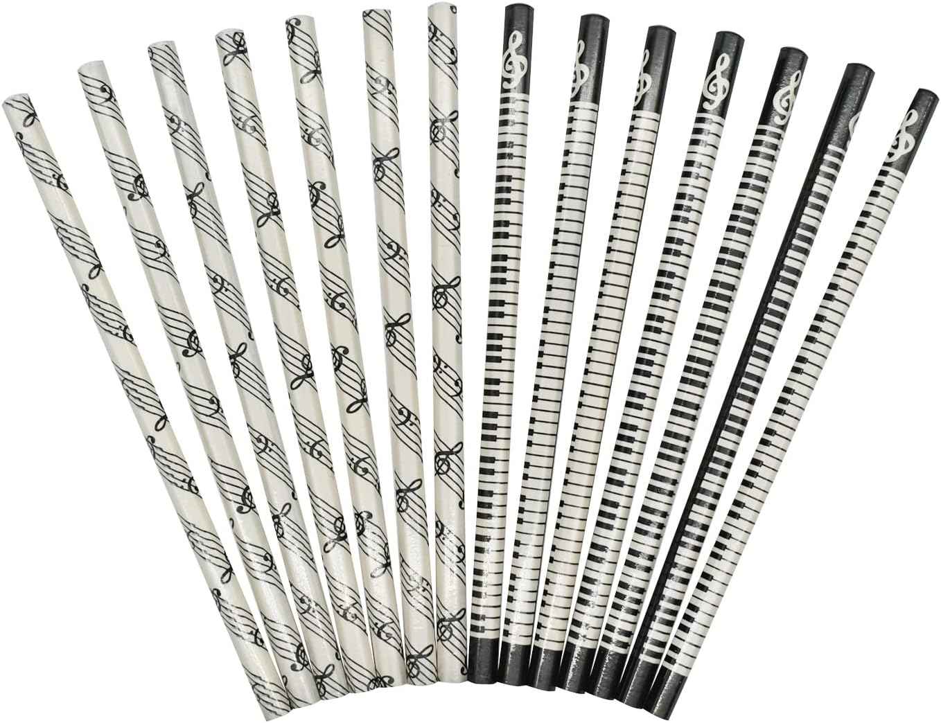 24PCS Musical Notes Pencil Piano Wooden Pencils