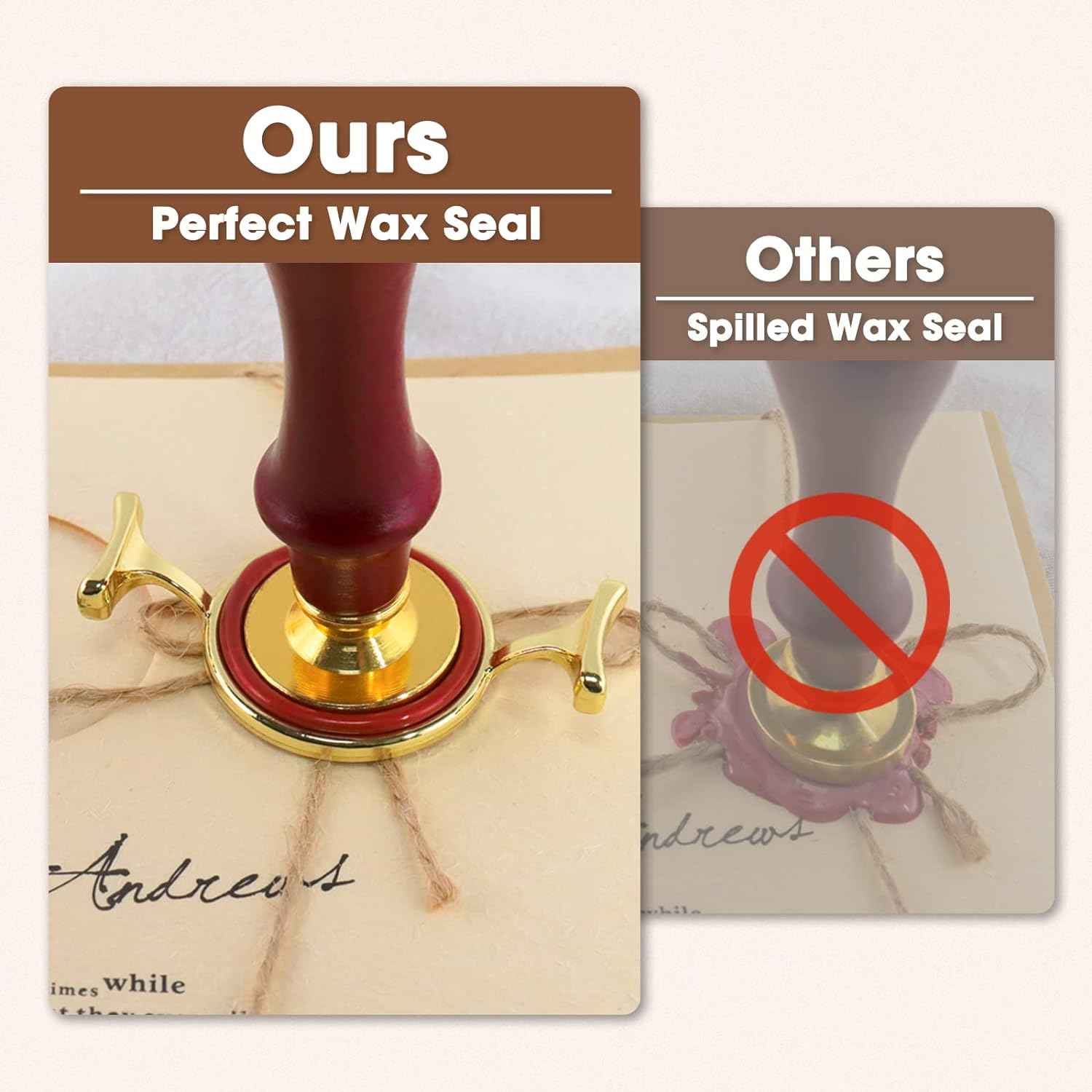 400pcs Wax Seal Kit with 2 Metal Wax Seal Mold