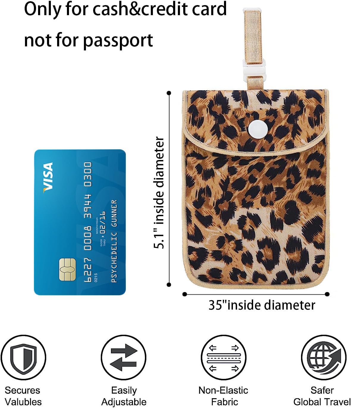 Hidden Bra Concealed Women's Lingerie Wallets for Secure Travel 2 Pack