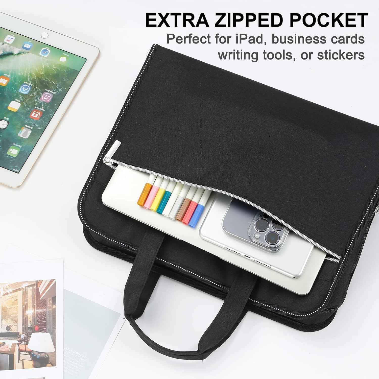 26 Pockets Expanding A4 File Folder Organizer with Handle