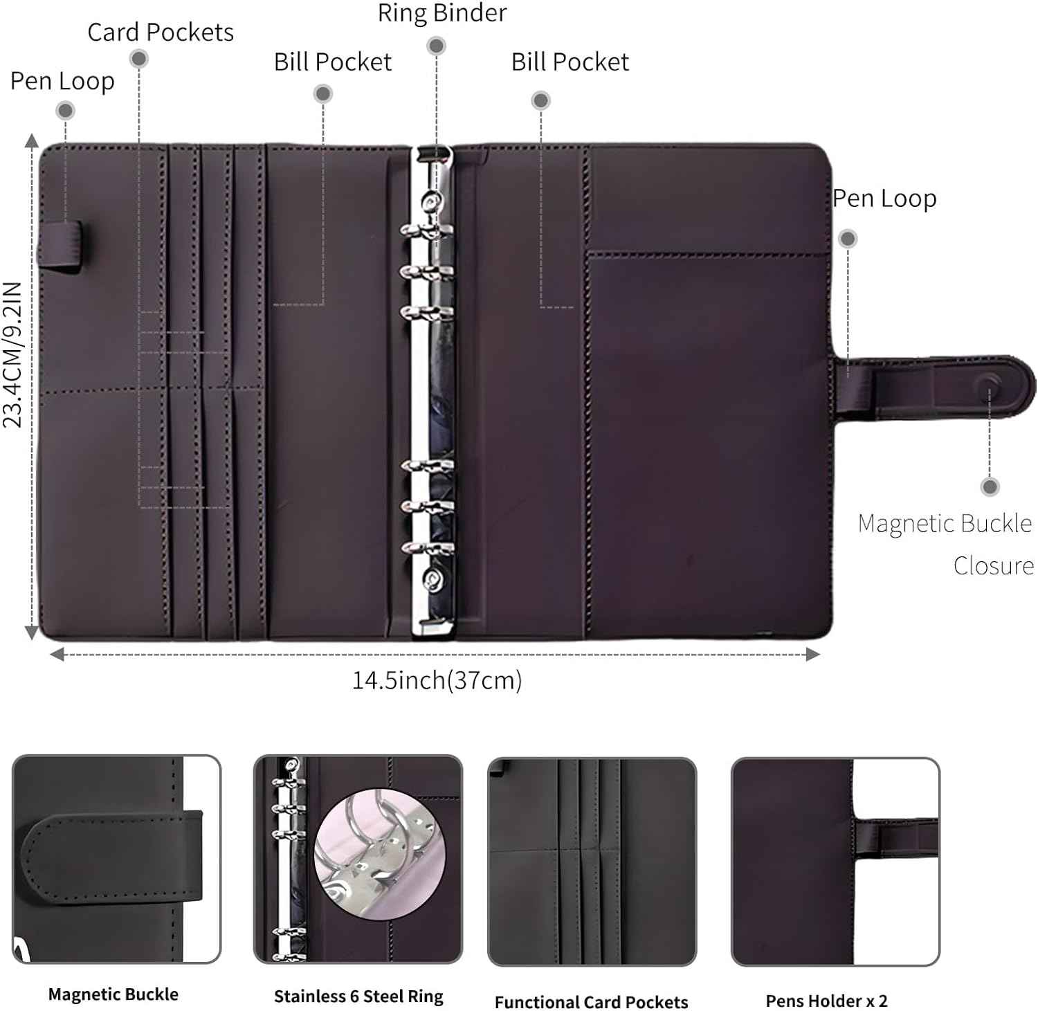 100 Day Challenge A5 Money Saving Budget Binder Black