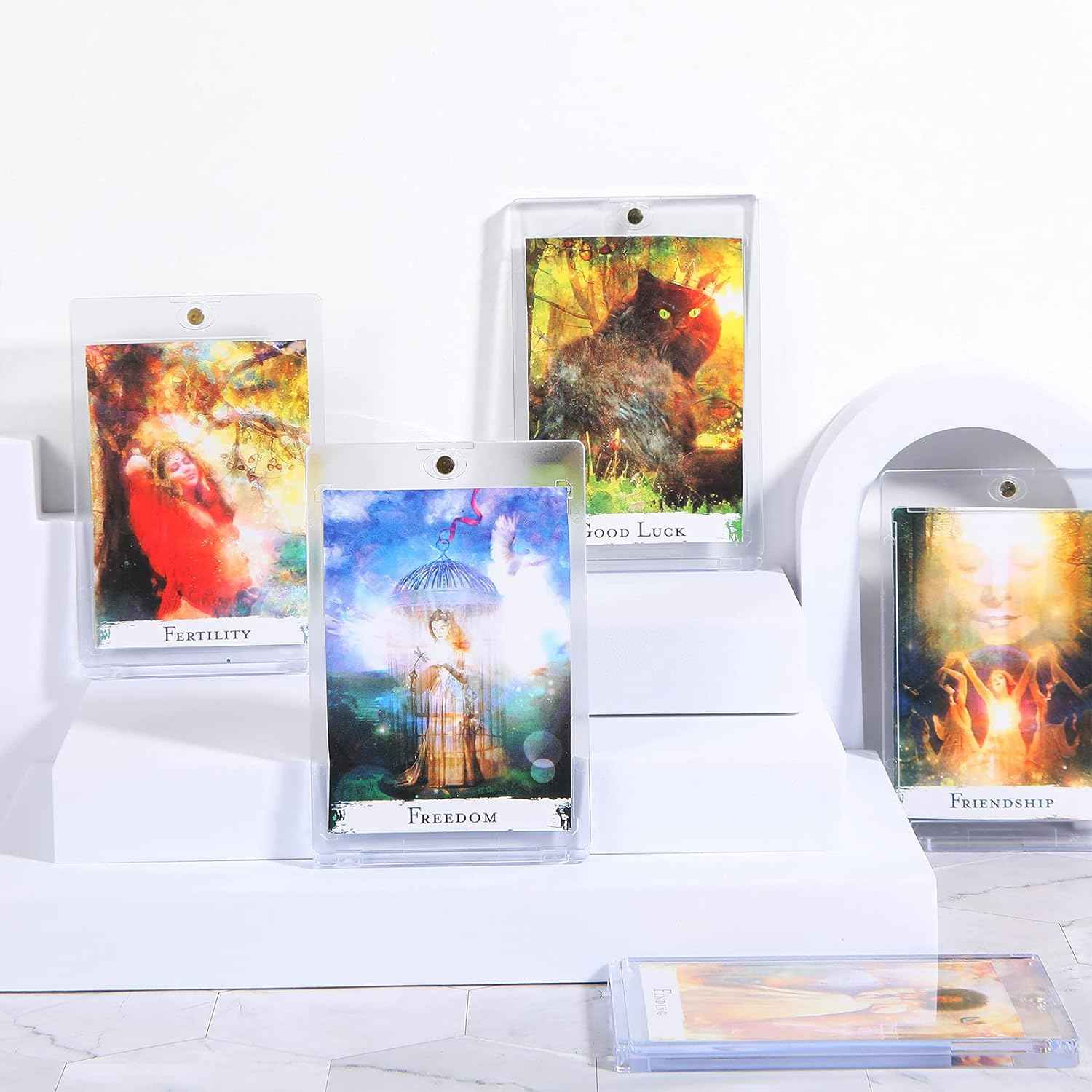 5Pcs Acrylic Magnetic Card Holder 35PT Protectors for Baseball Football Sports Card