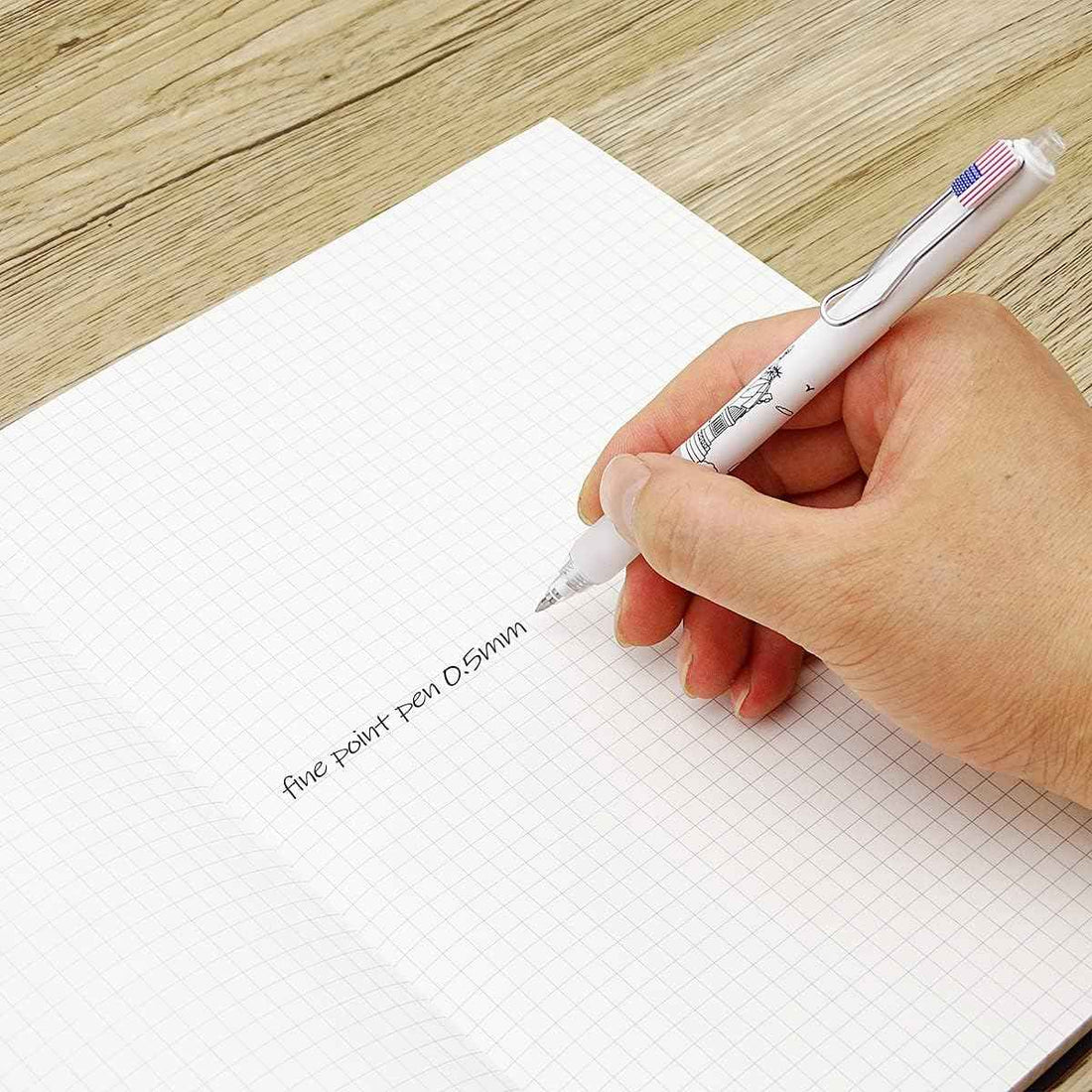 COLNK Retractable Gel Pens 0.5 Black Ink Writing Pen,Fine Point,12-Count