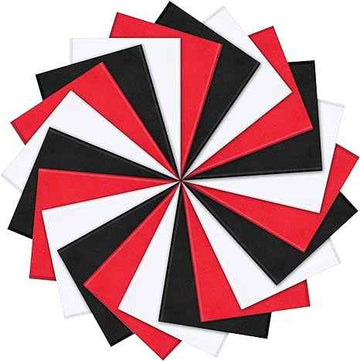 100 Sheets Tissue Wrapping Paper for DIY Crafts 35x50cm Black White Red