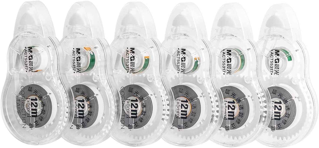 M&G 39FT Long Correction Tape Set,72M/234FT White 6 Pack