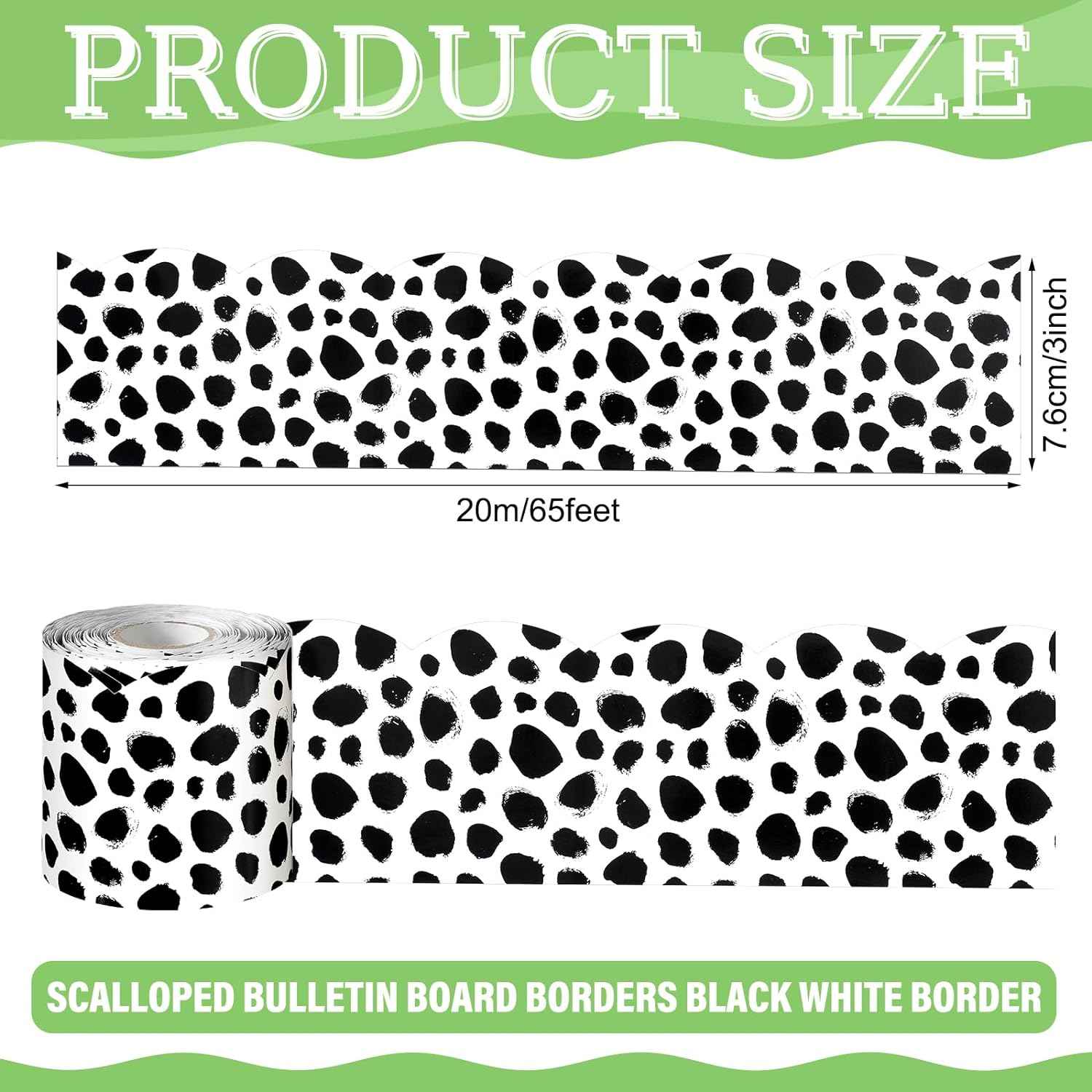 65 Feet Bulletin Board Dots Decorative Trim Borders