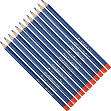 Blue/White Sewing Marking Pencils Water Soluble Tailor's Chalk 12 Pack Blue
