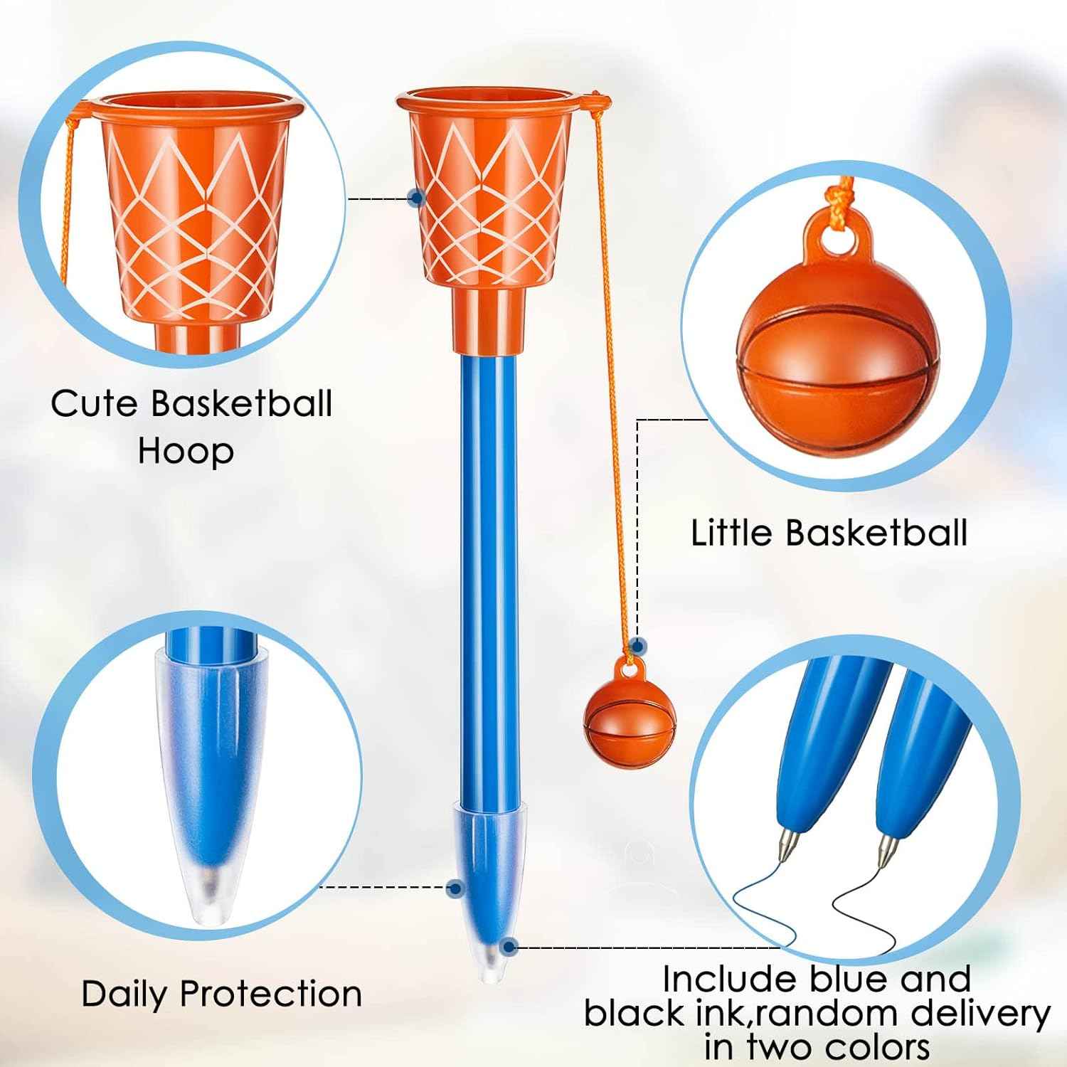 18PCS Basketball Hoop Ballpoint Pens for Birthday School Party Favors