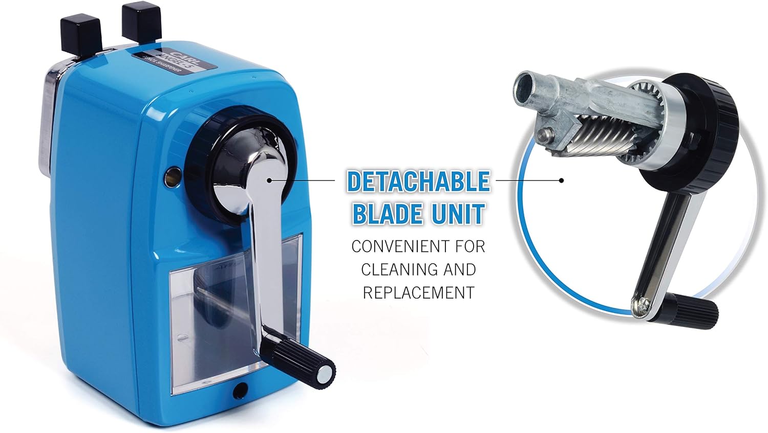 Carl Angel-5 Manual Pencil Sharpener with Metal Table Mount