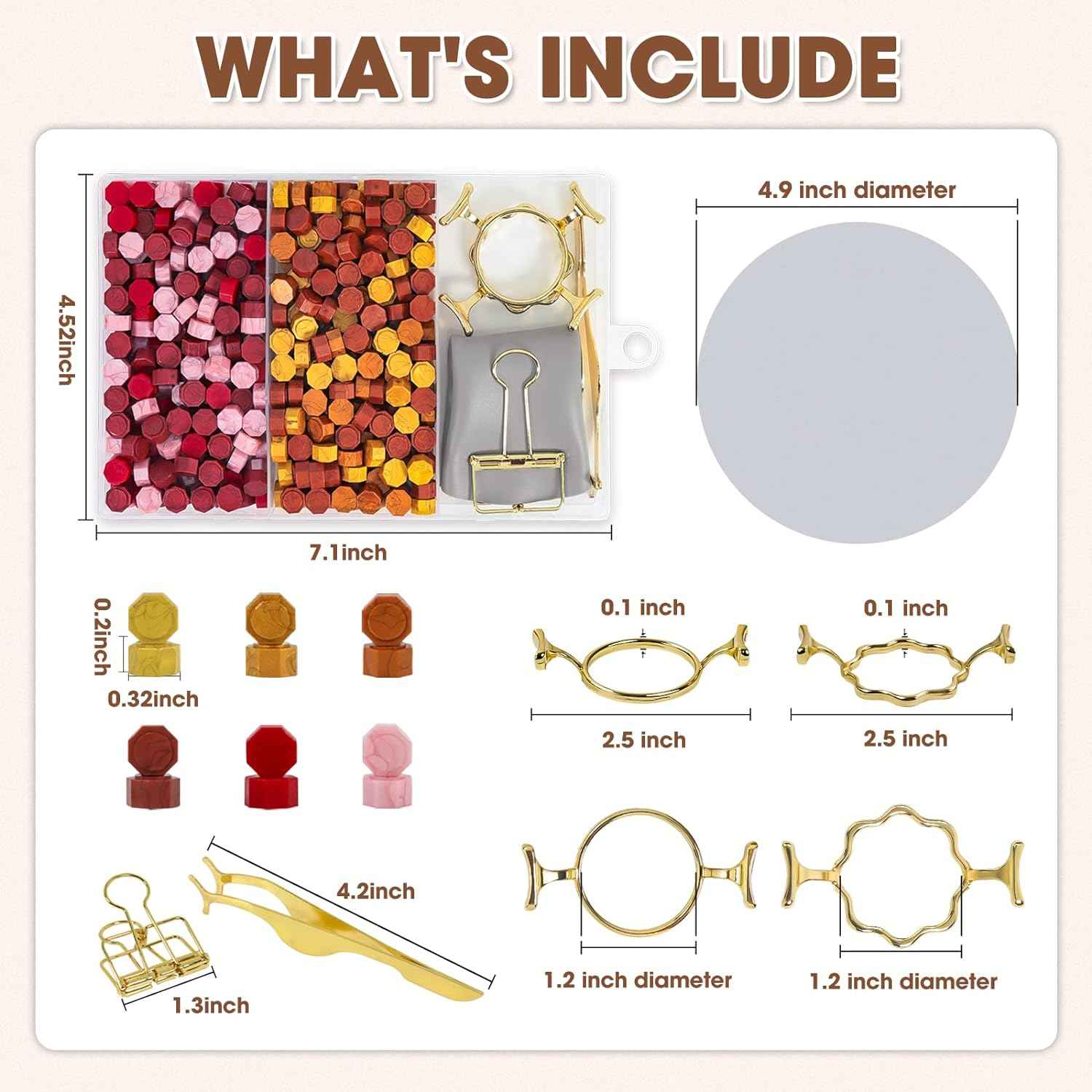 400pcs Wax Seal Kit with 2 Metal Wax Seal Mold