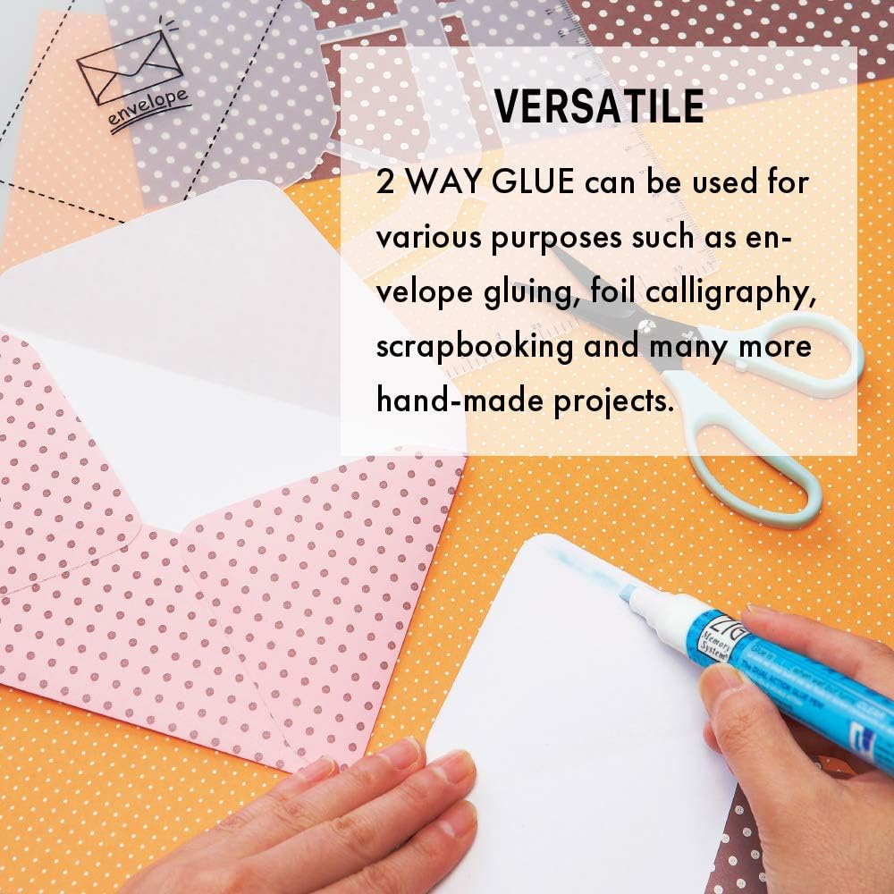 KURETAKE ZIG CORPORATION Zig 2-Way Glue Pen, Jumbo Tip 2 Pack