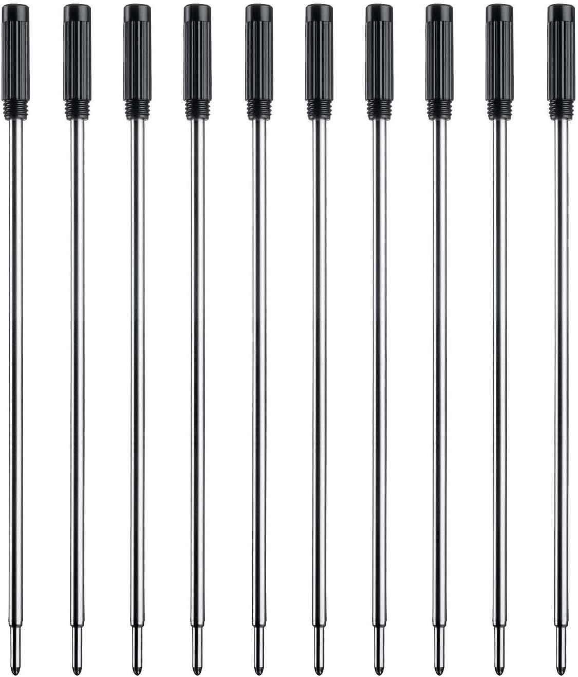 10pcs Black Ink Refills,Replaceable Pen Refills,1mm Medium Tip 116mm Black