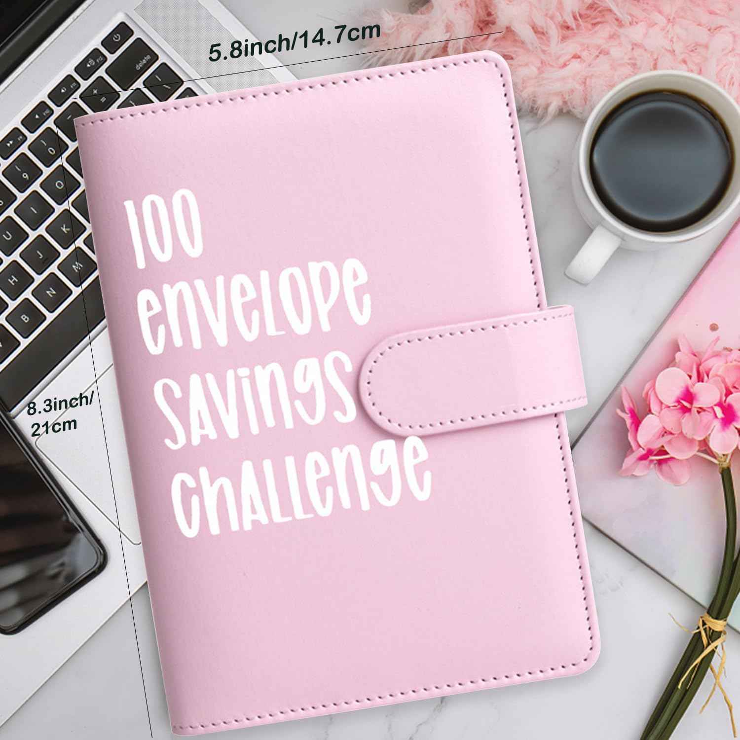 100 Day Challenge A5 Money Saving Budget Binder Pink