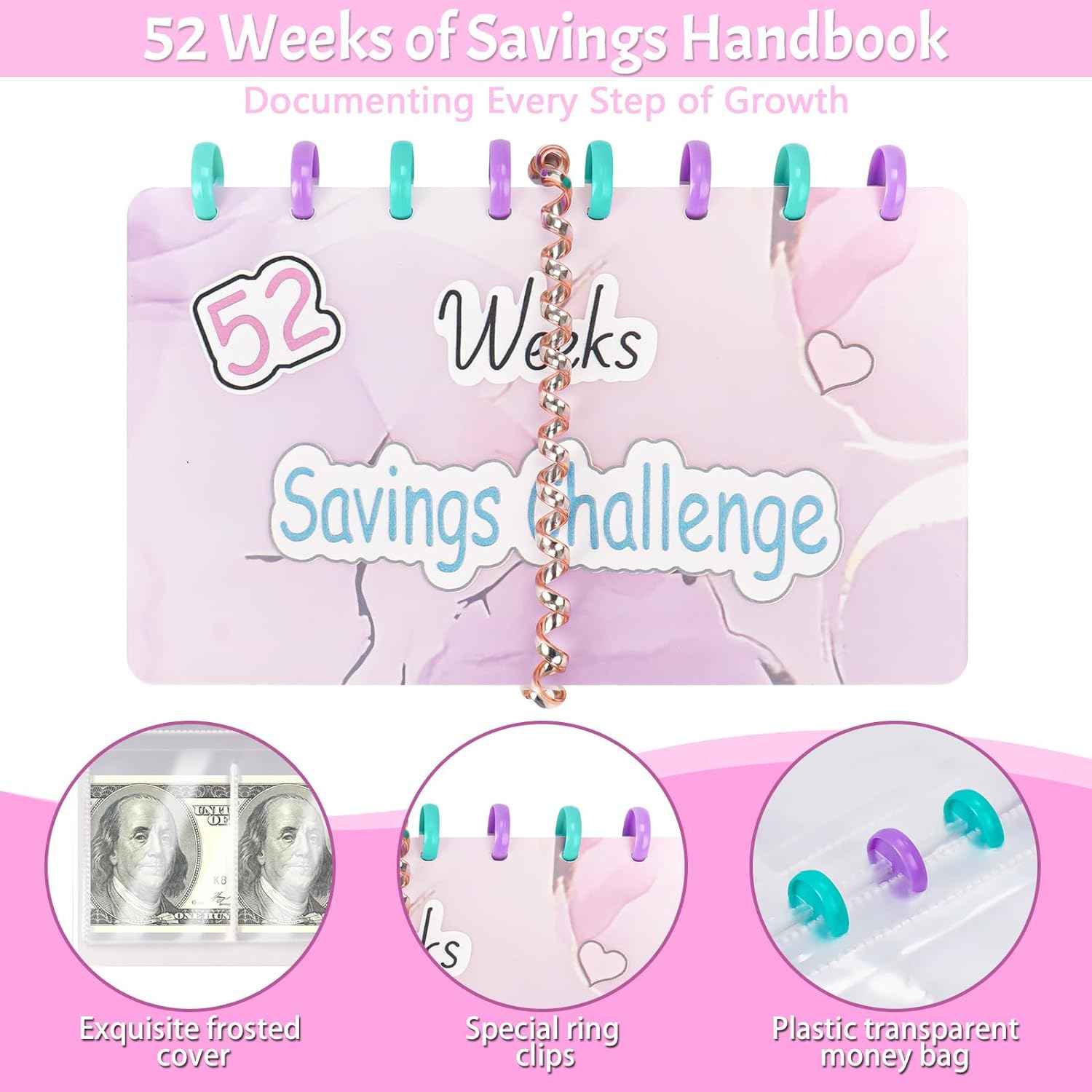 52 Weeks Saving Challenge Binder Budget Planner