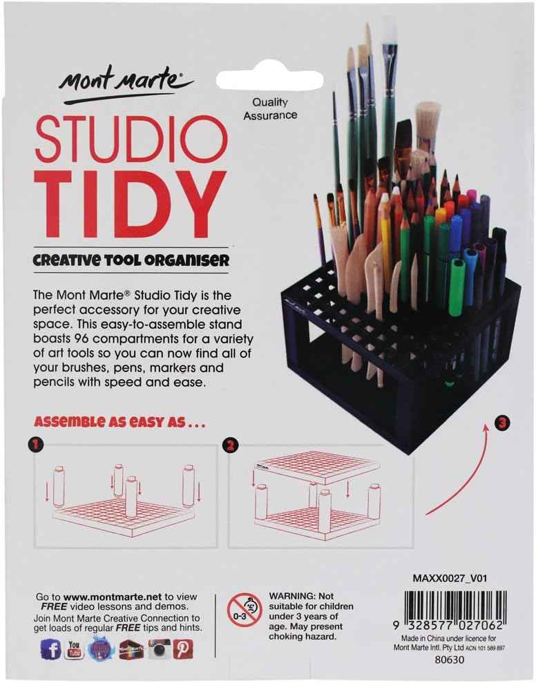 MONT MARTE 96 Hole Plastic Marker Pen,Pencil,Brush Holder