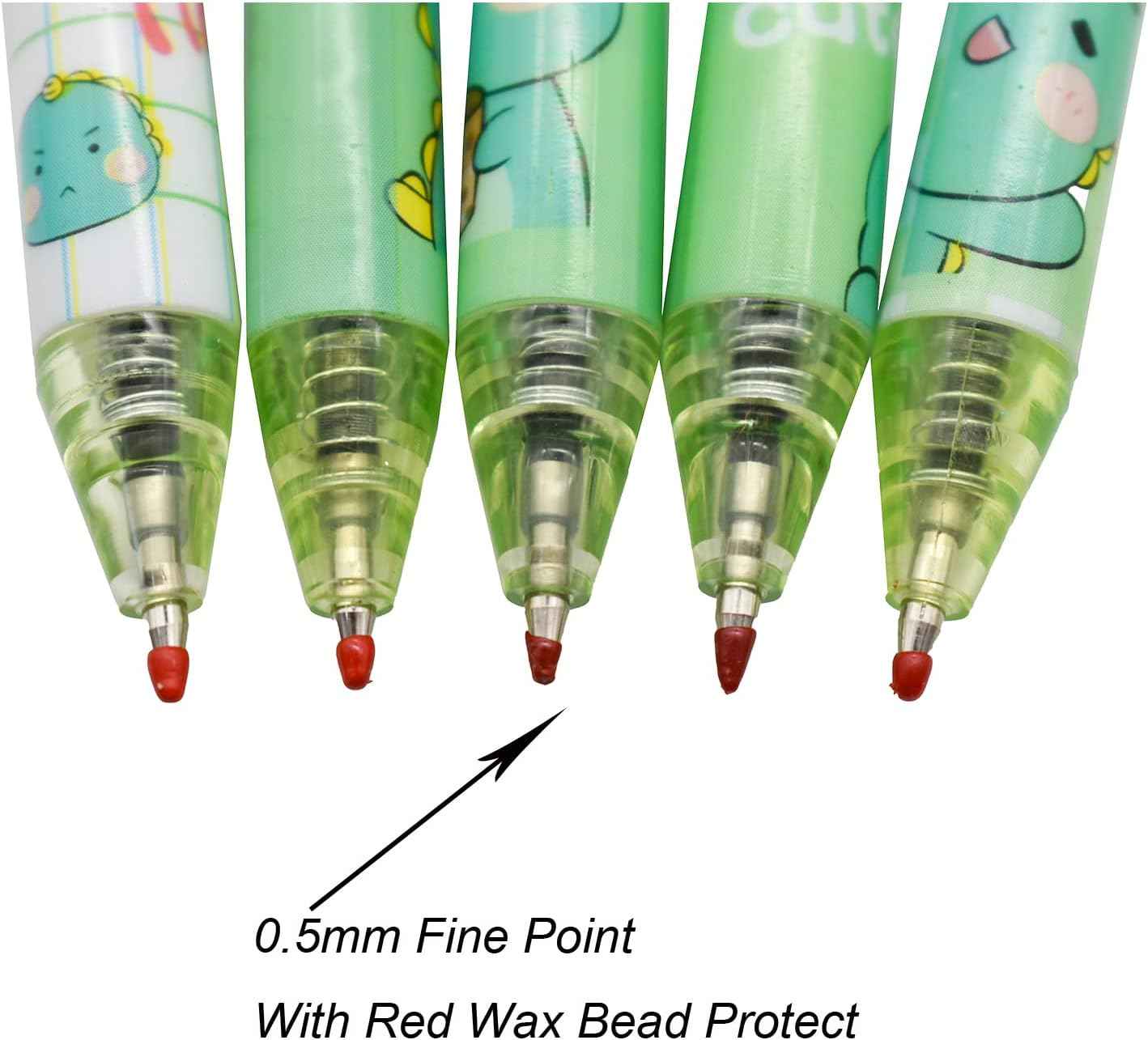 12PCS Cute Dinosaur Retractable Gel Pens For Kids School Supplies