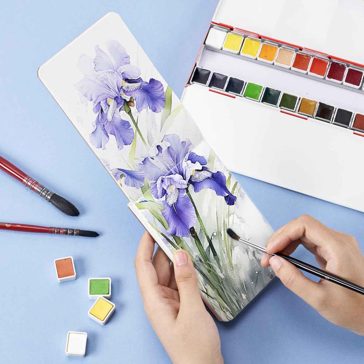 POTENTATE Cotton Hot/Cold Press Watercolor Paper Journal 13x19cm