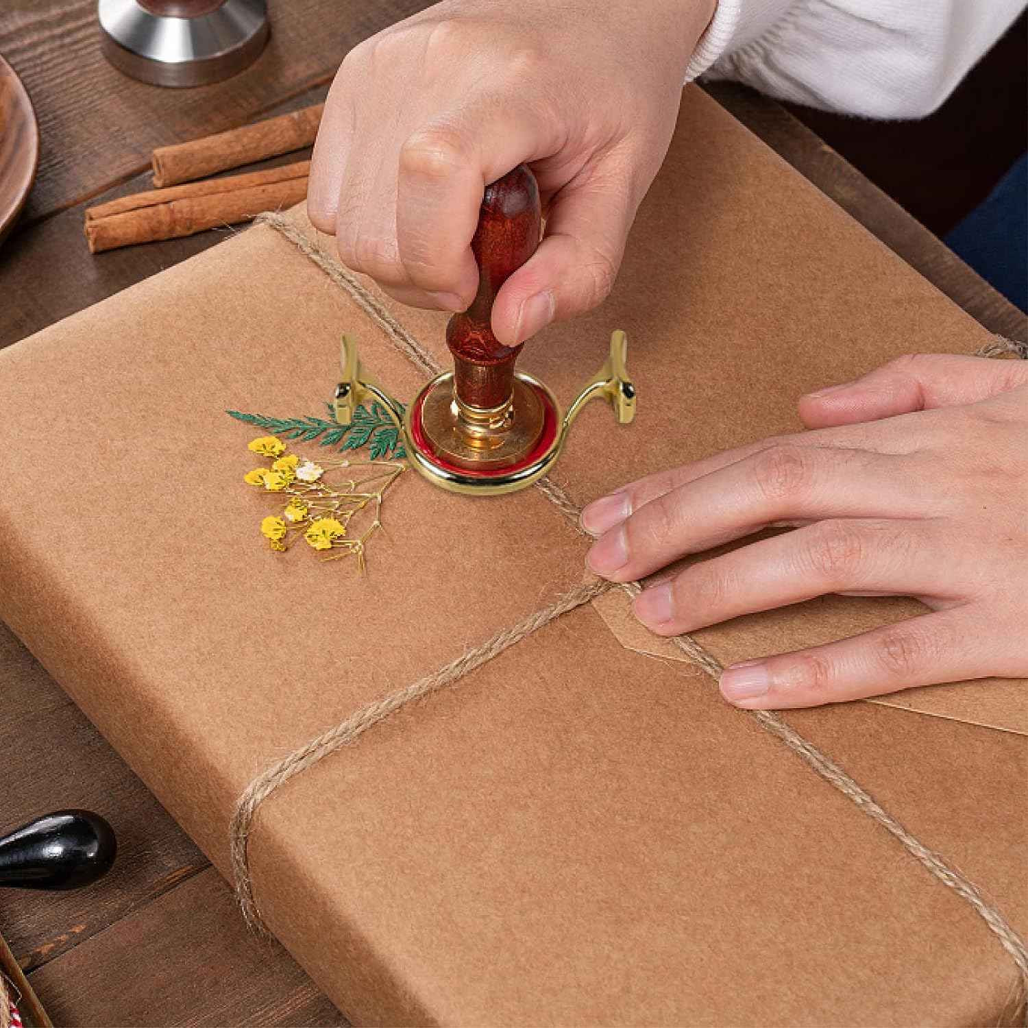 2 Metal Wax Seal Molds with Round Flower Shape,1 INCH