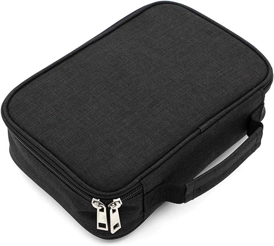 72 Slots High Capacity Zipper Pens Pencil Case Black