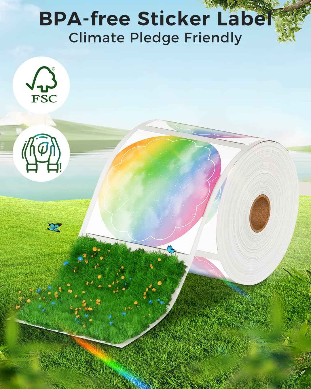 Phomemo 50x50mm Thermal Round Gradient Color Label for M110/M120/M200/M220