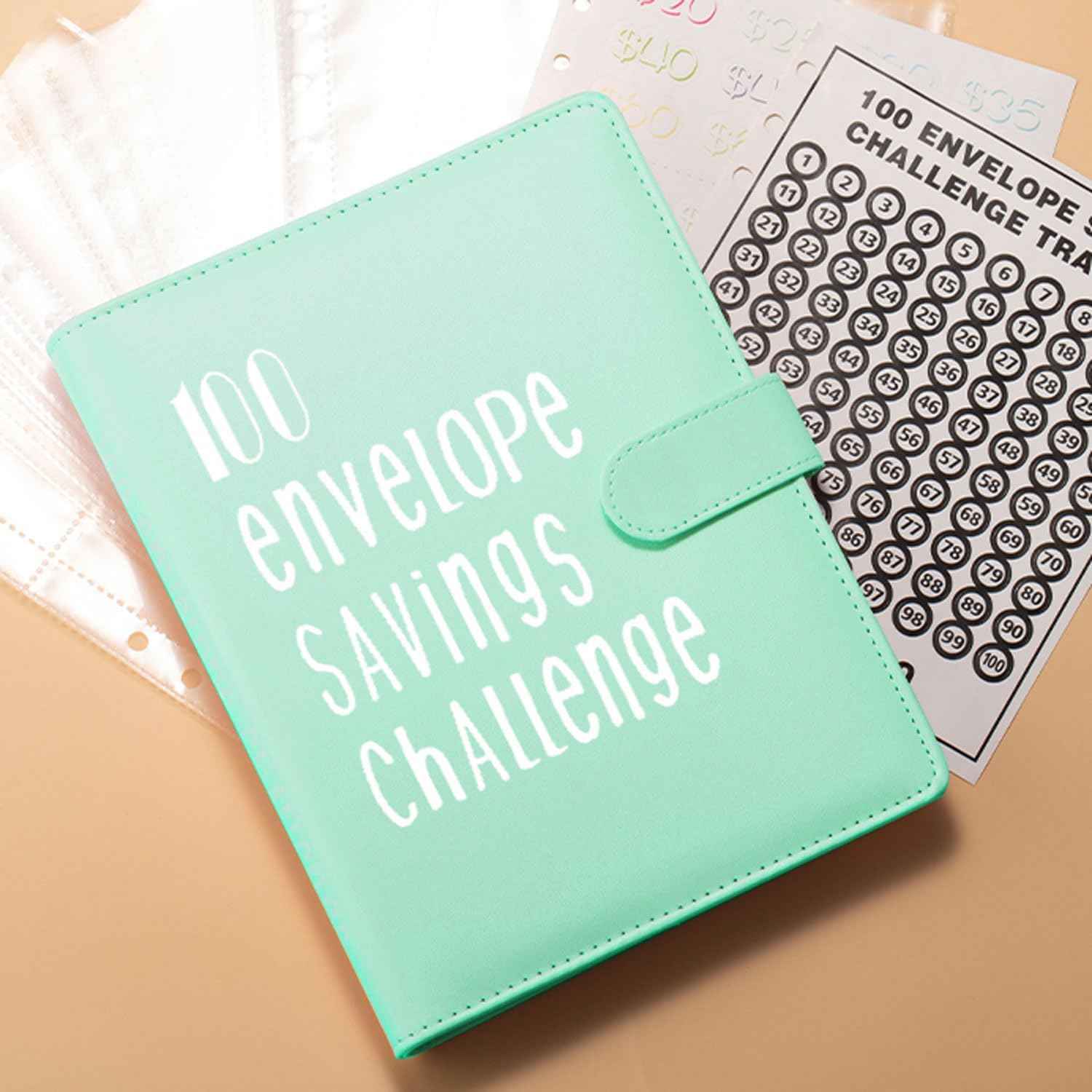 100 Day Challenge A5 Money Saving Budget Binder Green