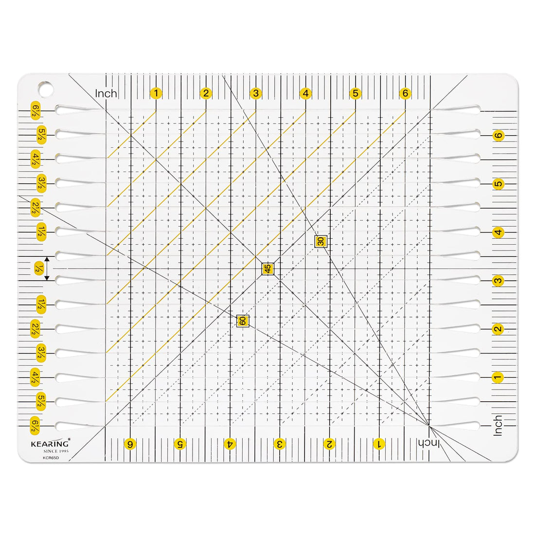 Slotted Quilting Ruler Stripology Acrylic for Fabric Cutting 6.5 Inch