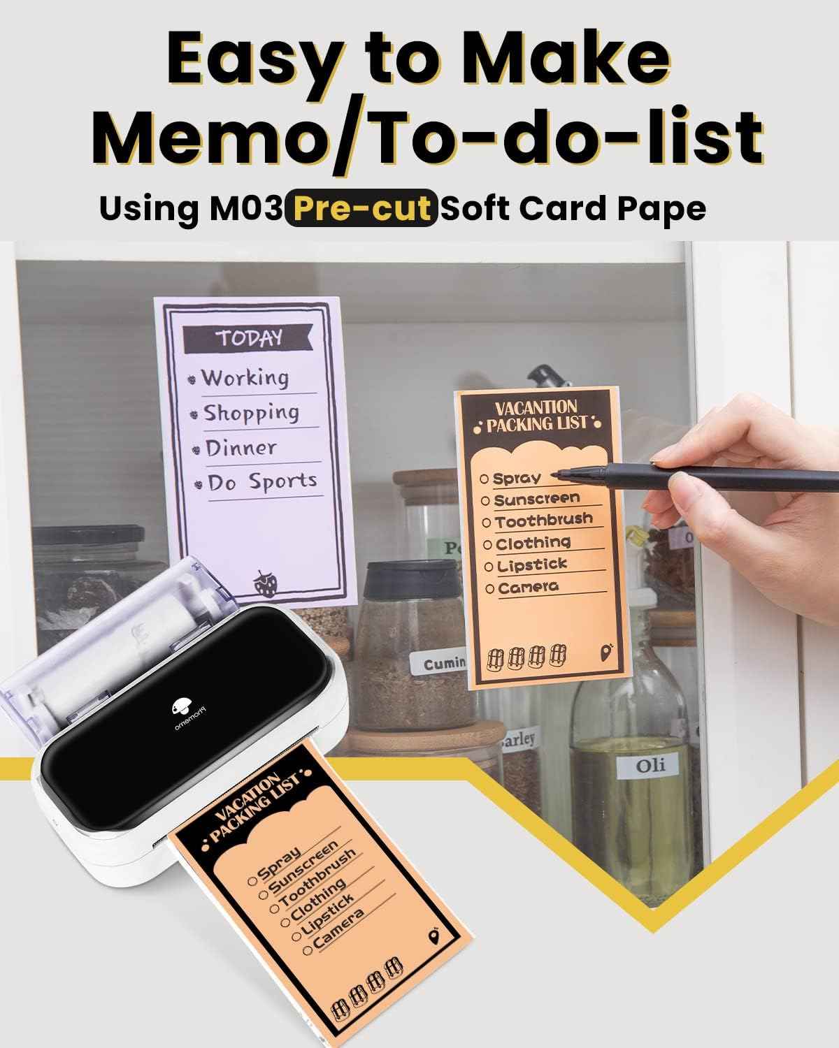 Phomemo M03 Portable Bluetooth Printer for 2-3 Inch Width Thermal Paper