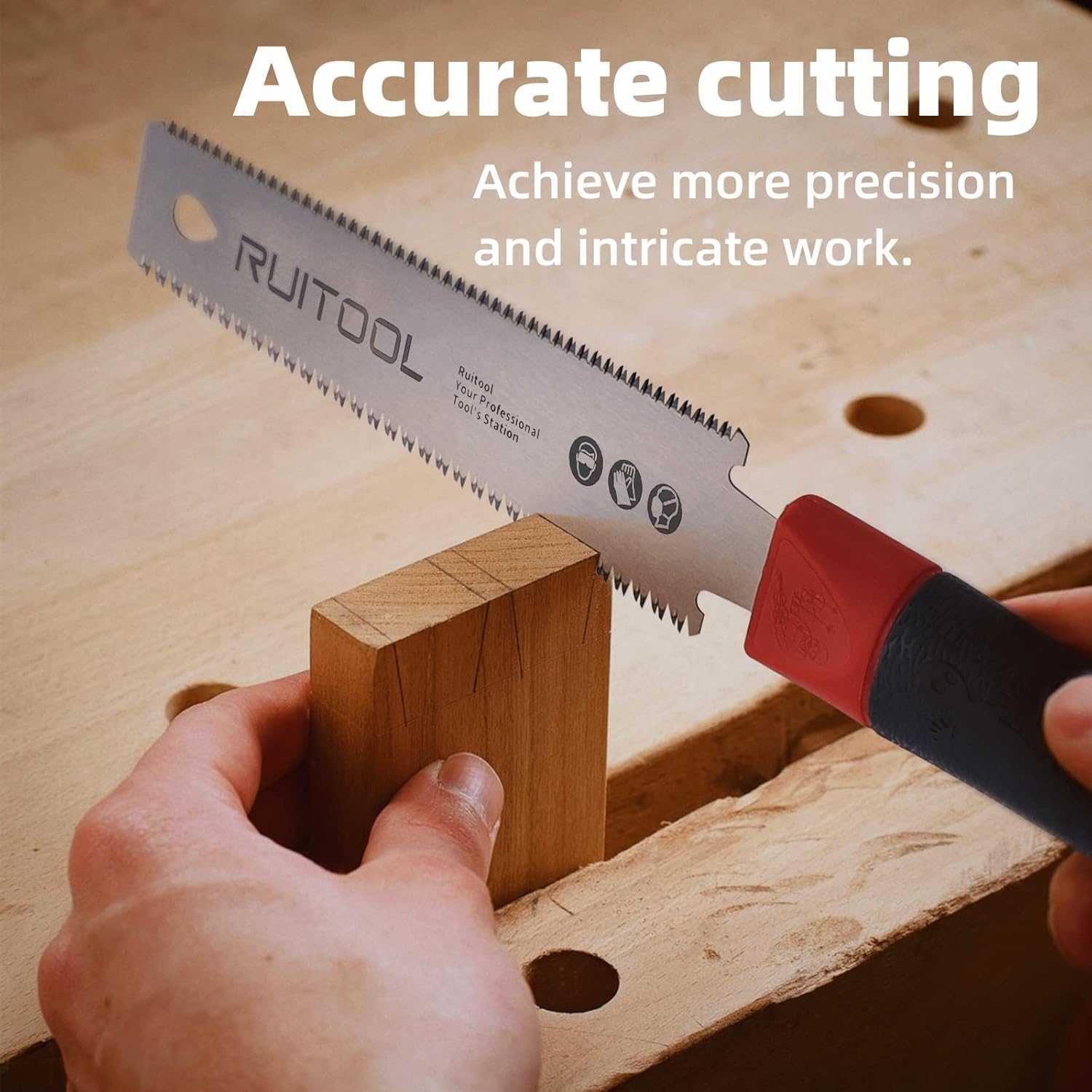 RUITOOL Japanese Hand Saw 6 Inch Double Edge Pull Saw