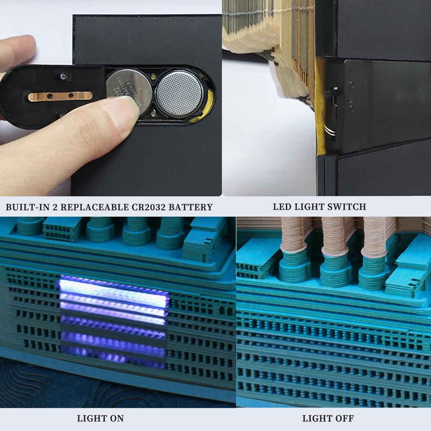 Titanic 3D Paper Note Memo Pad with LED Lights