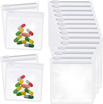 Zippered Pill Pouch Travel Medicine Organizer Storage 24 Pack