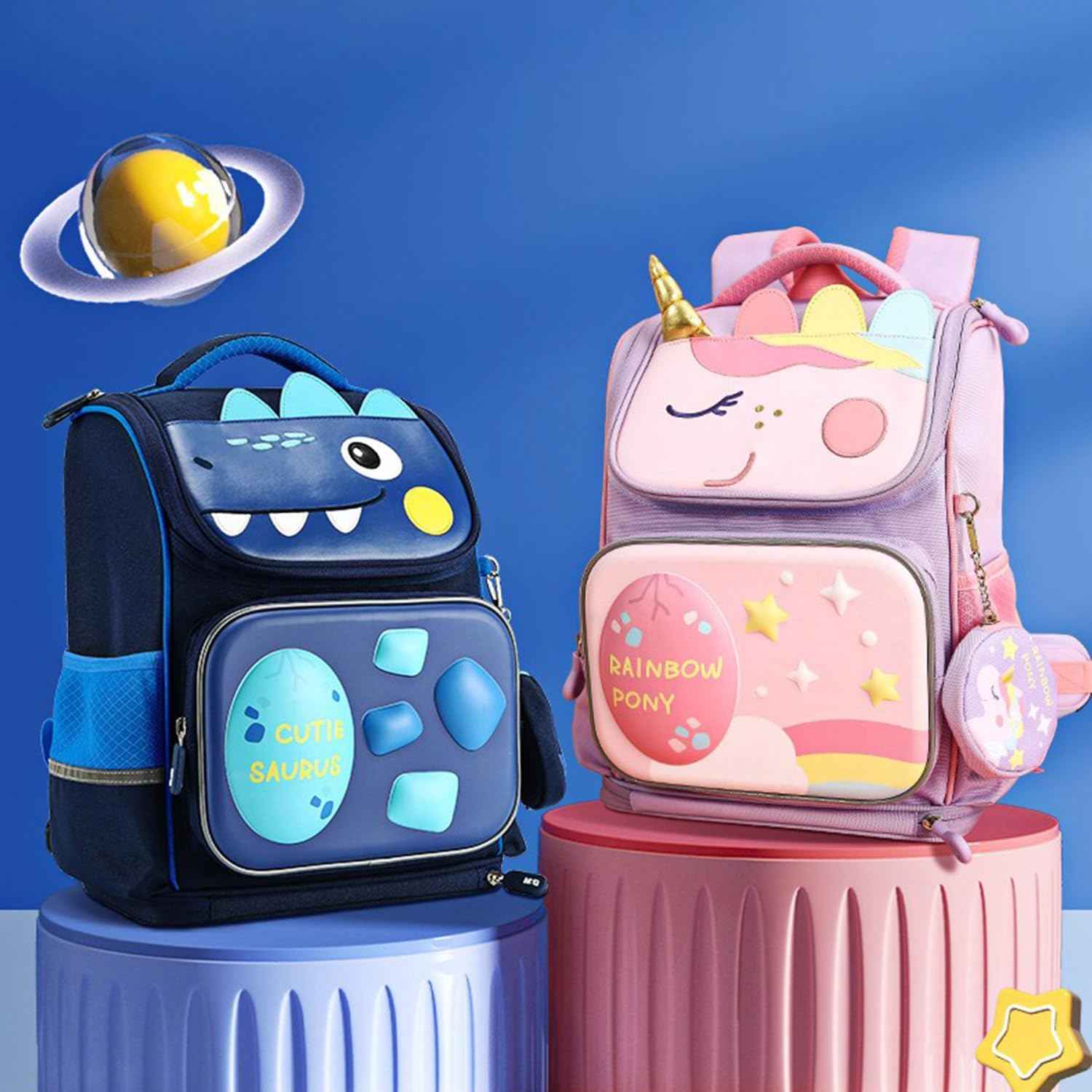 M&G Kids Large Capacity Pink Unicorn Backpack Girls School Bag