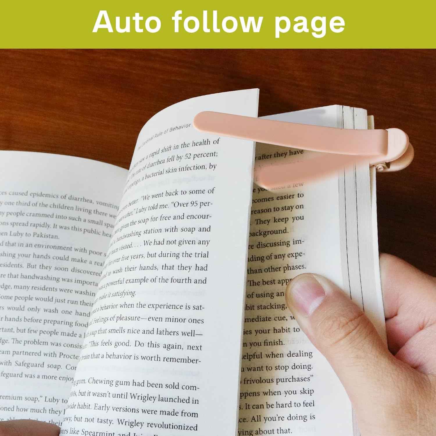 6pcs Automatic Silicone Bookmarks for Reading Women Men Book Lovers