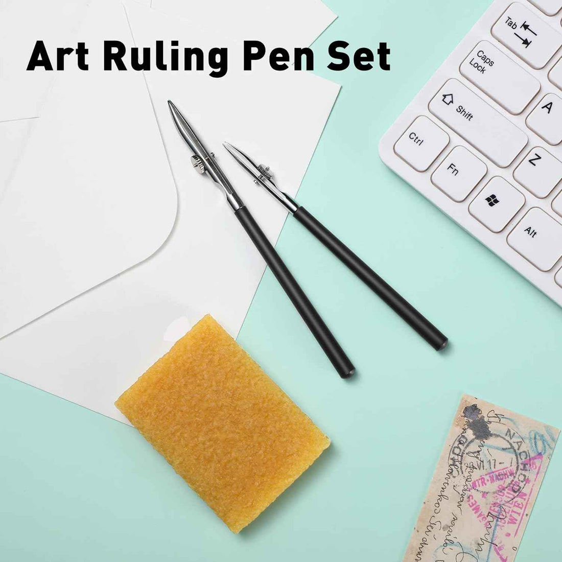 6Pcs Art Ruling Pen Set 3 Sizes Masking Fluid Pen Black