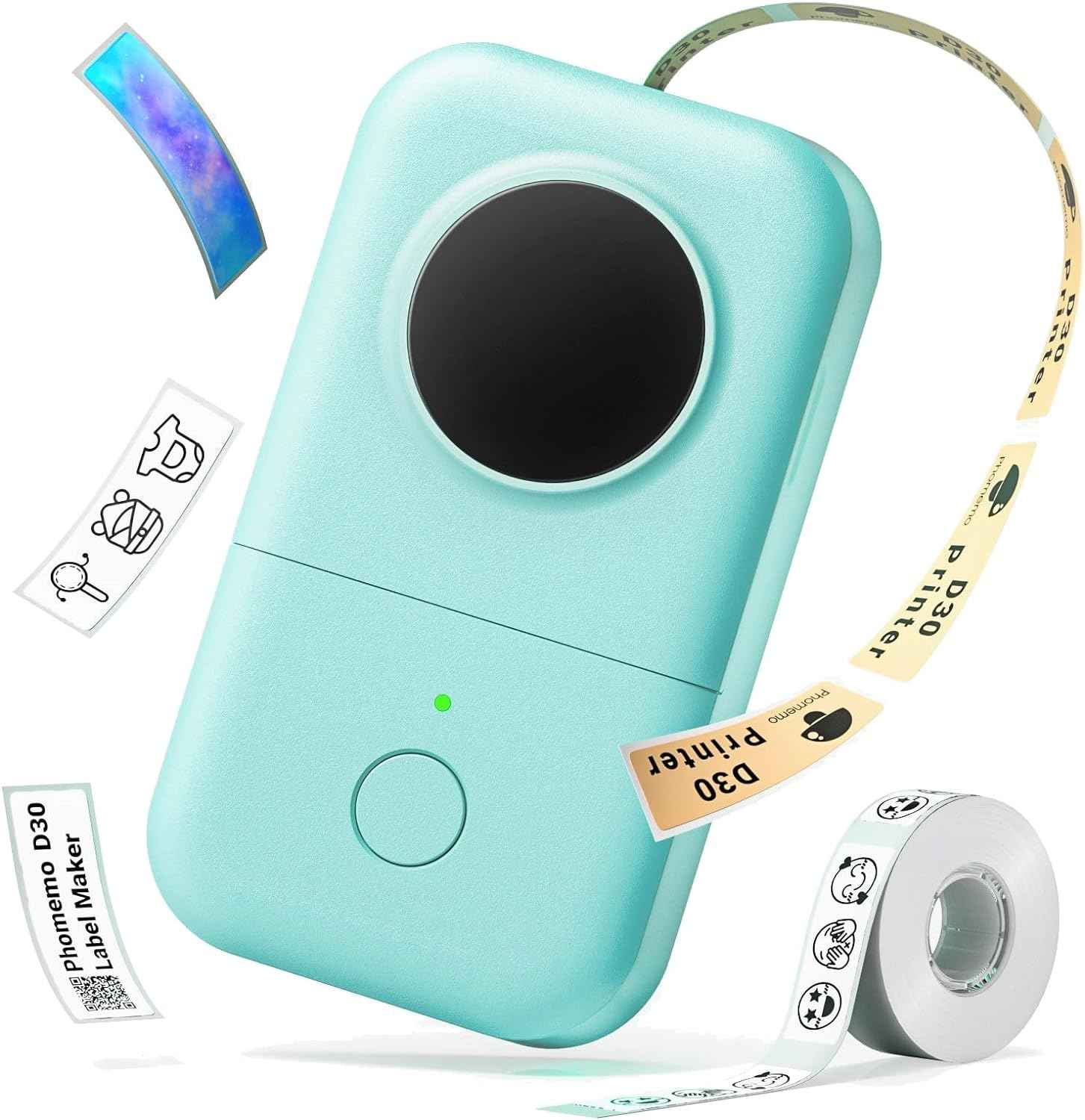 Phomemo D30 1/2 Inch Sticker Label Maker Machine Printer Green