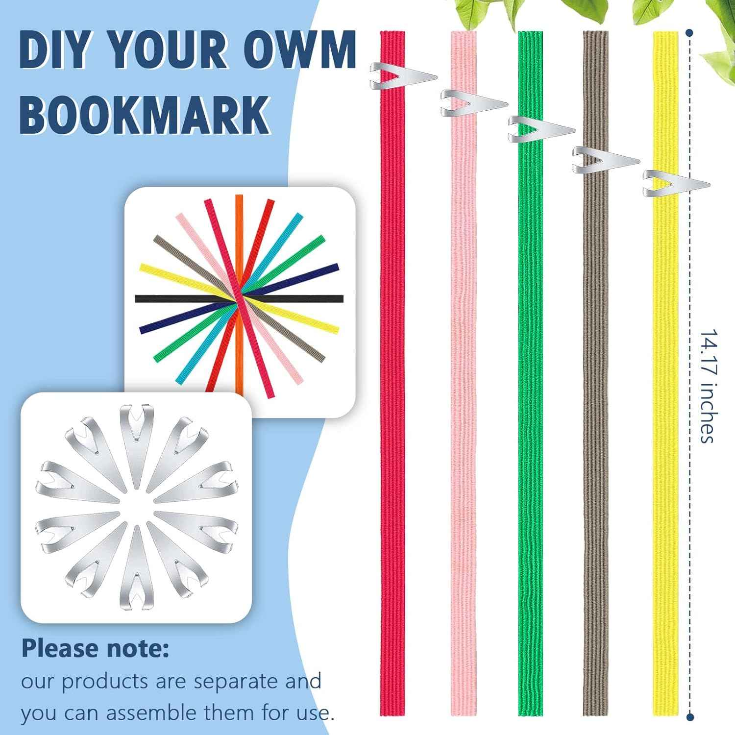20Pcs Elastic Bookmarks Stainless Steel Book Darts for Book Lovers