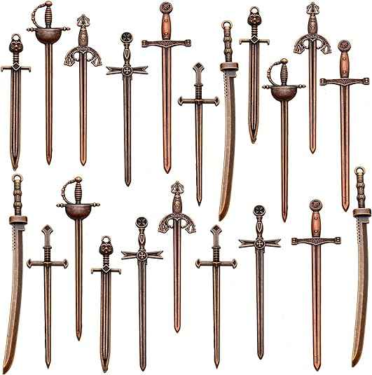 Antique Swords Knife Bookmarks 21 Pack Red Bronze