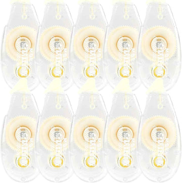 10 Pack Double Sided Glue Scrapbook Tape Roller,80M/262FT