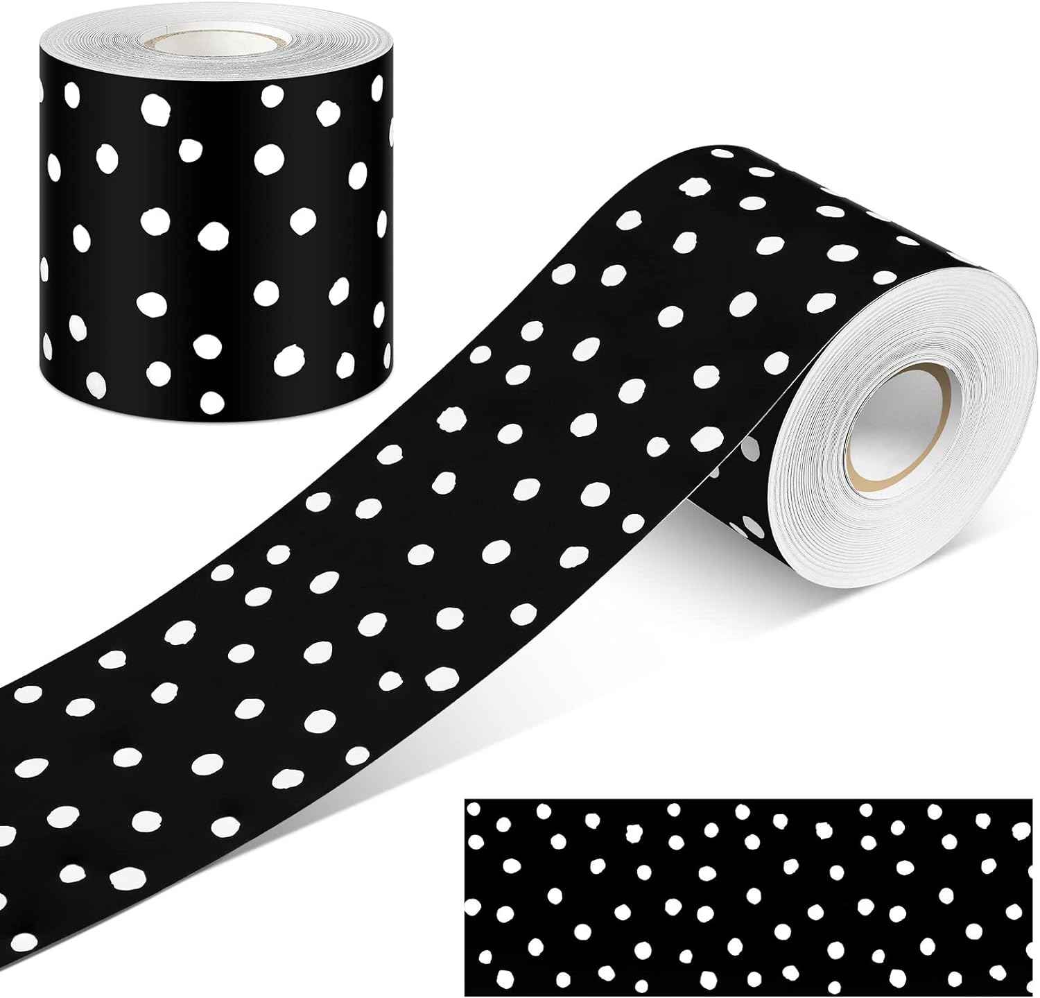 65 Feet Bulletin Board Dots Decorative Trim Borders White Painted Dots