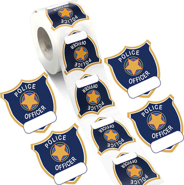 600 Pieces Police Stickers for Kids Police Birthday Party Supplies Blue