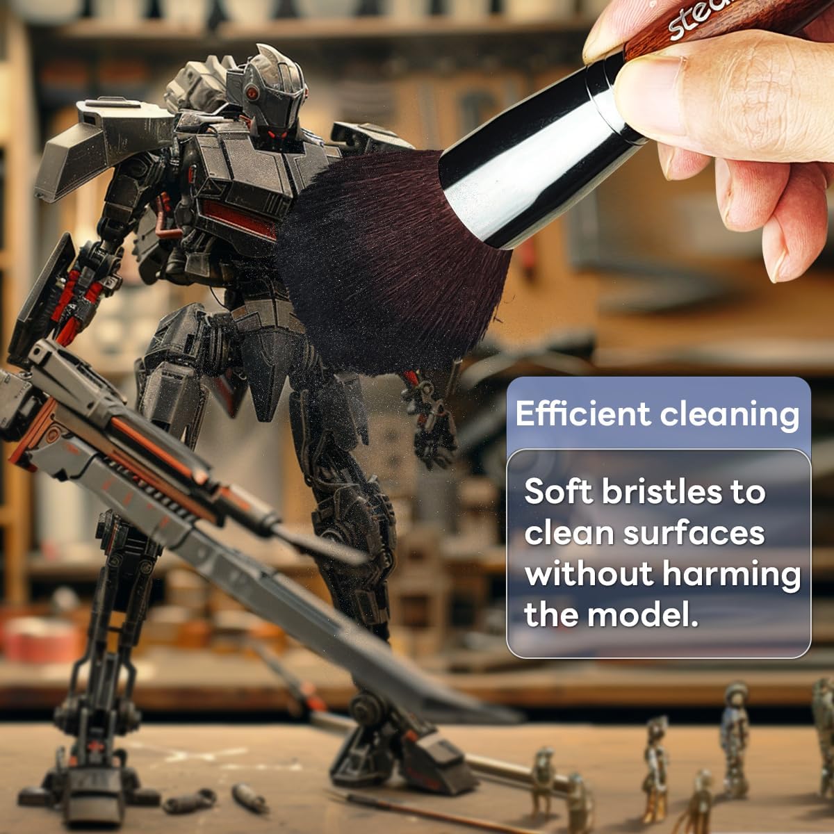 Stedi Model Cleaning Brush Kits 3 Set for Statues,Gundam