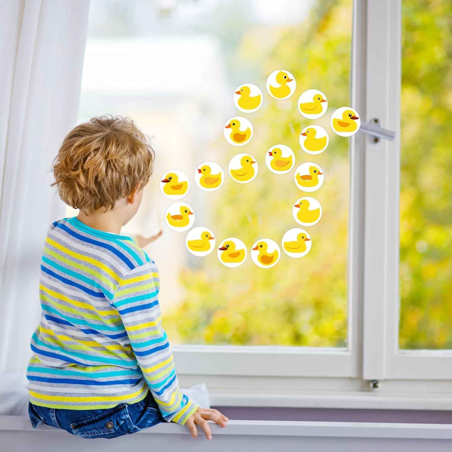1000Pcs Yellow Duck Stickers for Bag Water Bottle 1.5 Inch