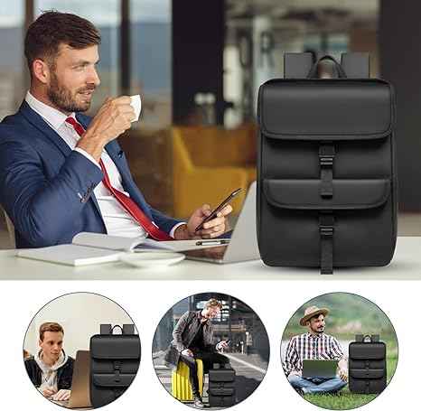 Eurcool Vintage Laptop Backpack Slim Business Backpack