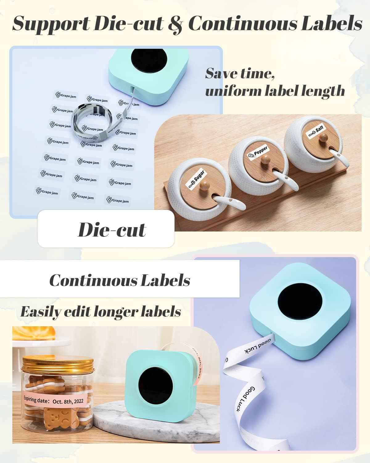 Phomemo Q30S Label Maker Machine with 1 Roll Tape